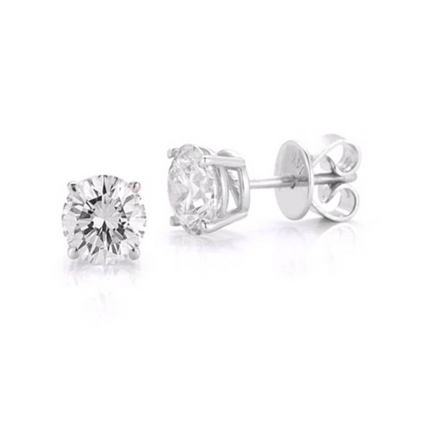 14K White Gold .16ctw Diamond Studs