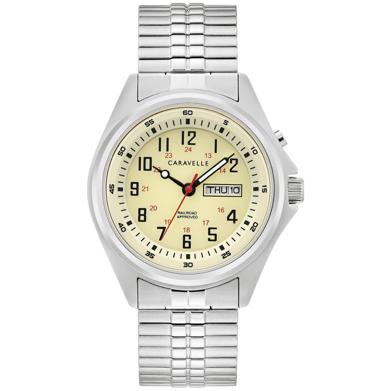 Caravelle Silver Tone Traditional Watch