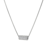 Dean Davidson Silver Tone White Topaz Necklace