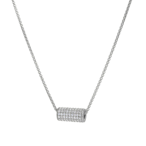 Dean Davidson Silver Tone White Topaz Necklace