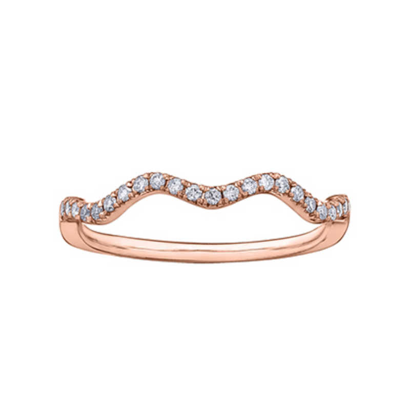 10K Rose Gold Chi Chi Wavy Diamond Ring