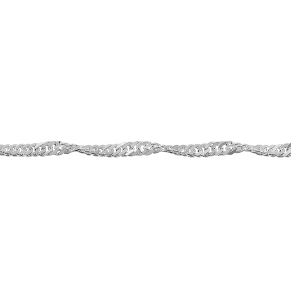 Sterling Silver 16" Singapore Chain