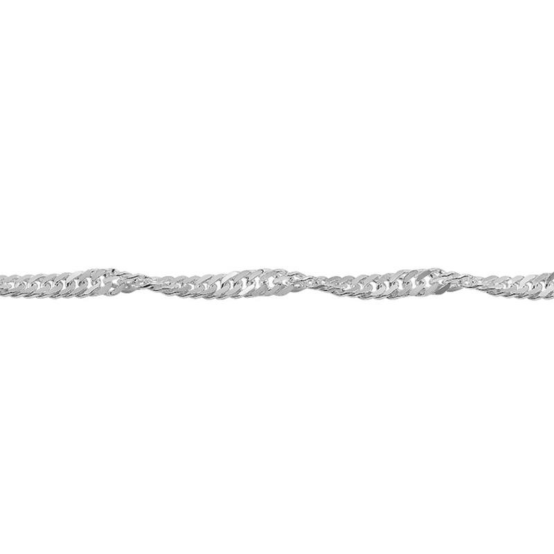 Sterling Silver 18" Singapore Chain