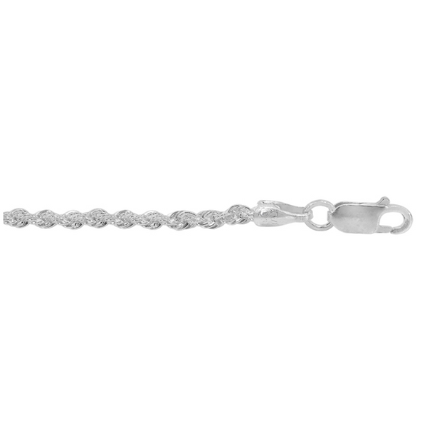 Sterling Silver 18" Silk Rope Chain