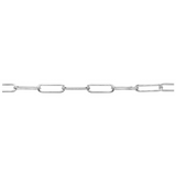 Sterling Silver 16" Square Paperclip Chain