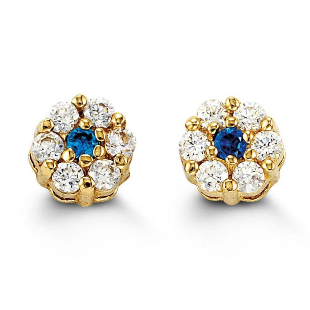 Gold flower studs store