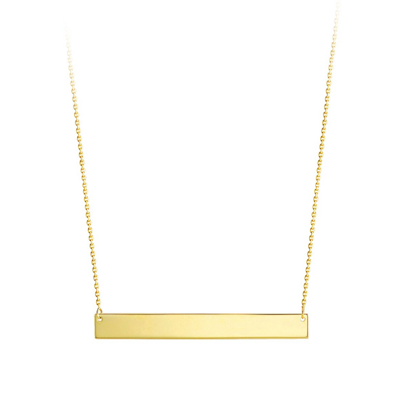10K Yellow Gold Bar Necklace