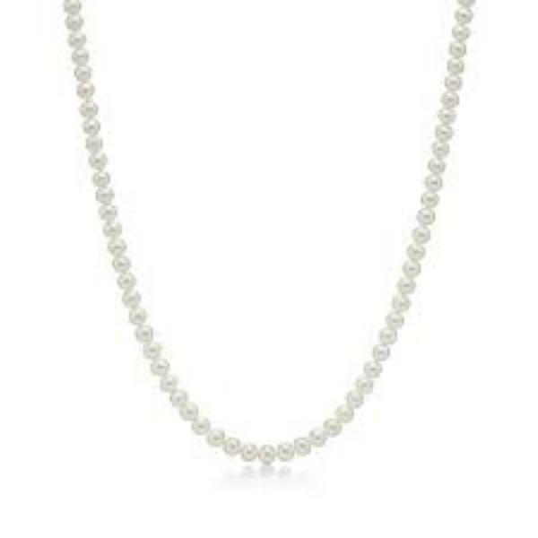 18" Pearl Necklace with 14K Yellow Gold Clasp