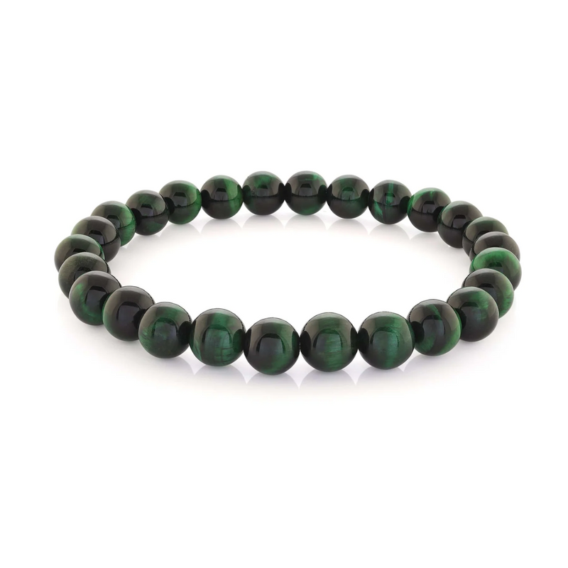 Italgem Green Tiger's Eye Bead Bracelet