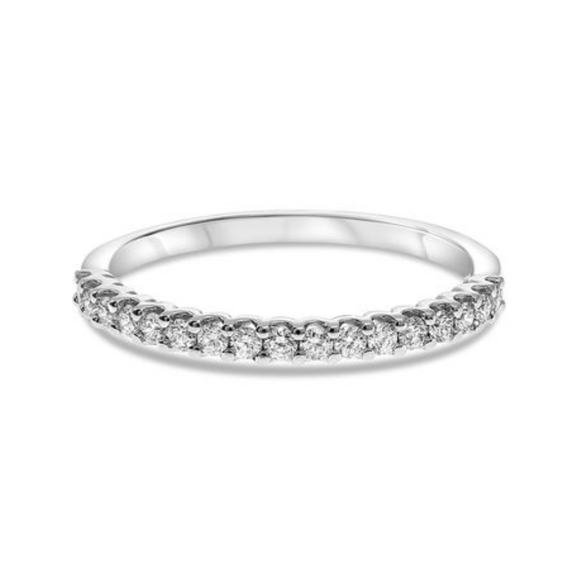 14K White Gold .50ctw Diamond Band