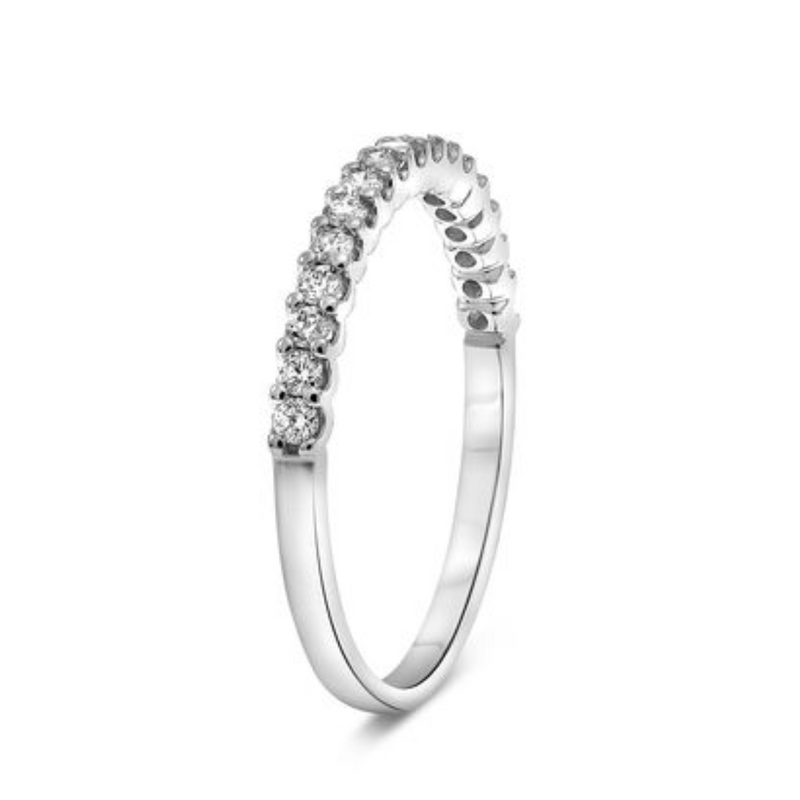 14K White Gold .50ctw Diamond Band