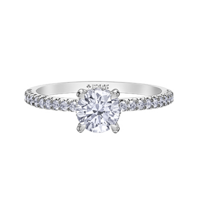 18K White Gold .976ctw Canadian Diamond Engagement Ring