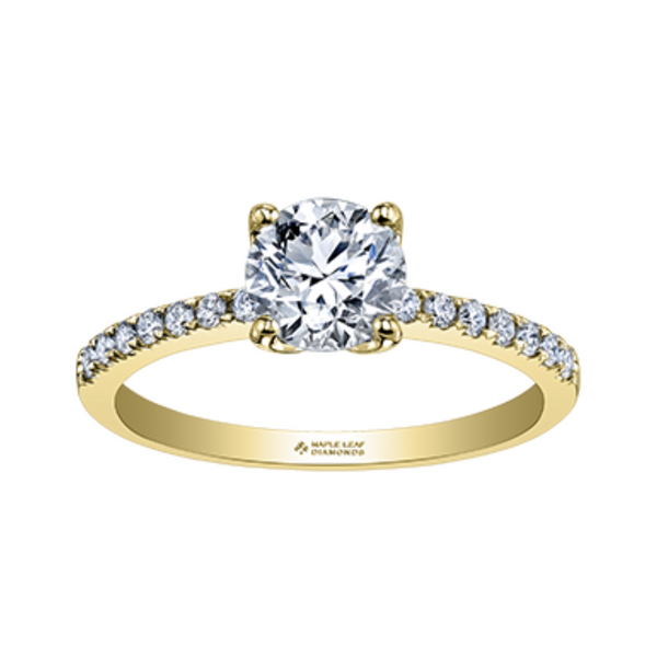 14K Yellow Gold .47ctw Canadian Diamond Engagement Ring