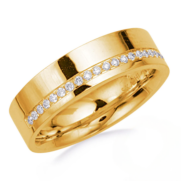 14K Yellow Gold .19ct Diamond Fashion Band