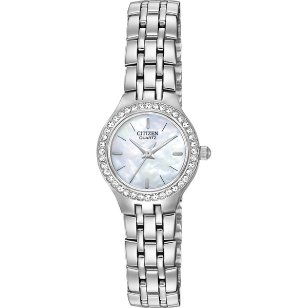 Citizen Silver Tone Watch with Mother of Pearl Dial