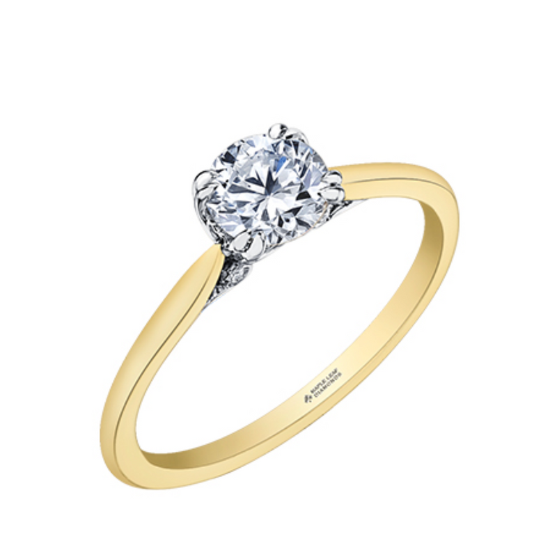 18K Yellow Gold .736ctw Canadian Diamond Solitaire Engagement Ring