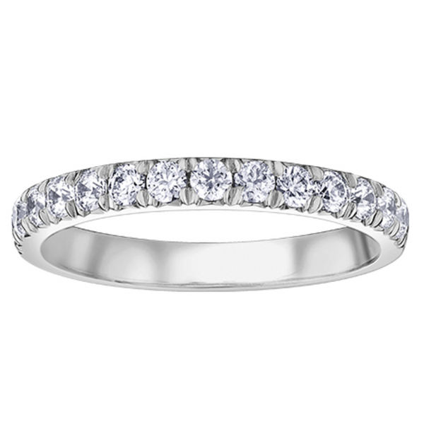 14K White Gold .50ctw Diamond Band