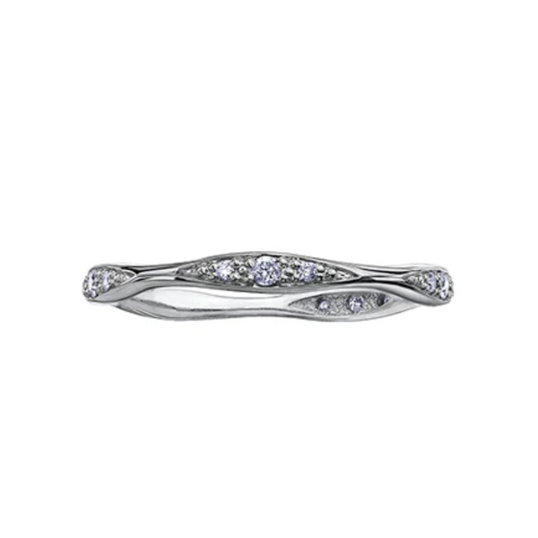 10K White Gold Chi Chi Tapered Classic Diamond Ring