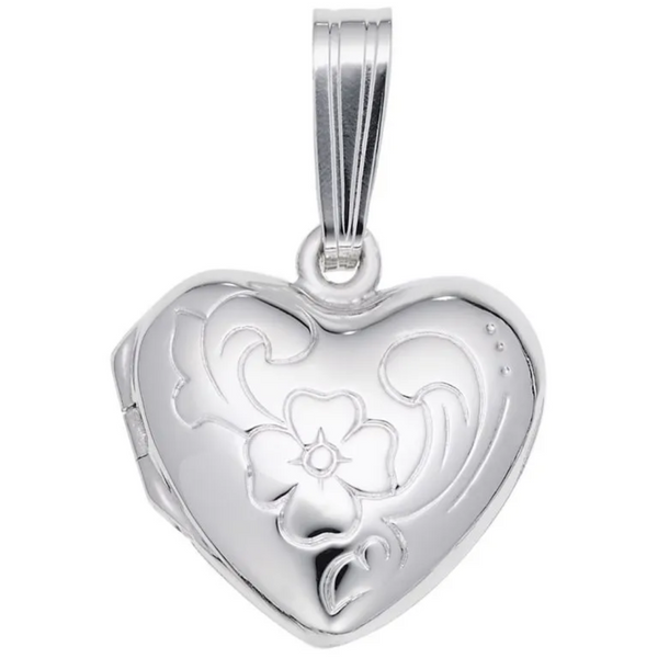 Sterling Silver Engraved Heart Locket