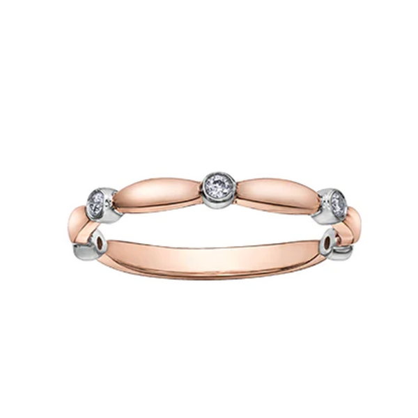 10K Rose Gold Chi Chi Bezel Set Diamond Ring