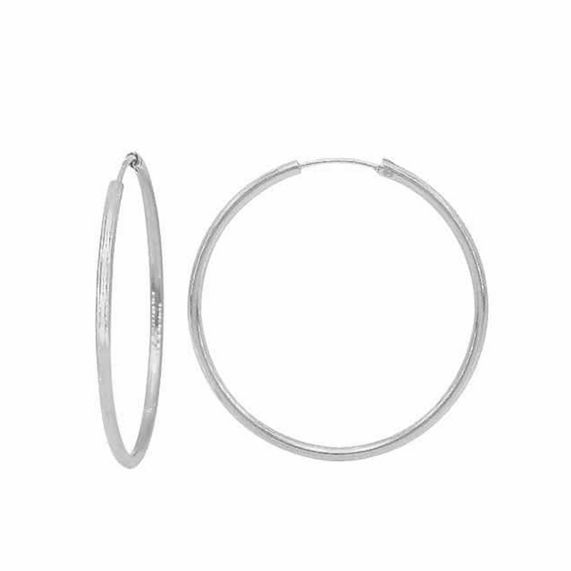 Sterling Silver 30mm Sleeper Hoop Earrings