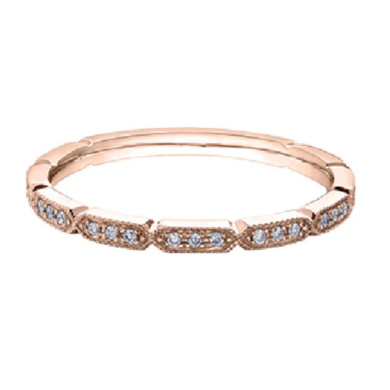 10K Rose Gold Chi Chi Diamond Stackable Band