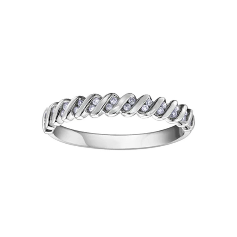 10K White Gold Chi Chi Ribbon Diamond Ring
