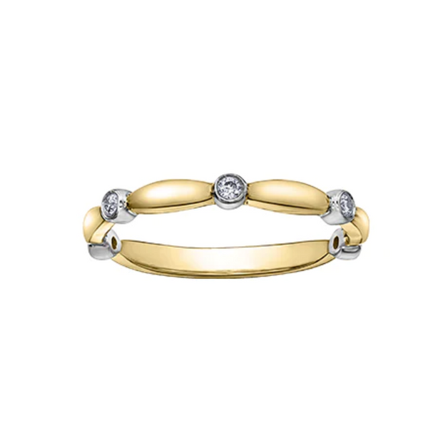 10K Yellow Gold Chi Chi Bezel Set Diamond Ring