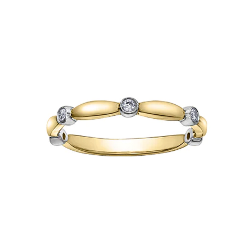10K Yellow Gold Chi Chi Bezel Set Diamond Ring