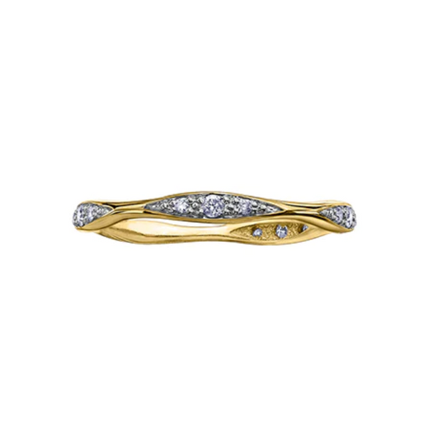 10K Yellow Gold Chi Chi Tapered Classic Diamond Ring