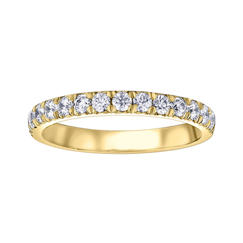 14k yellow gold 1.00ctw diamond pave band