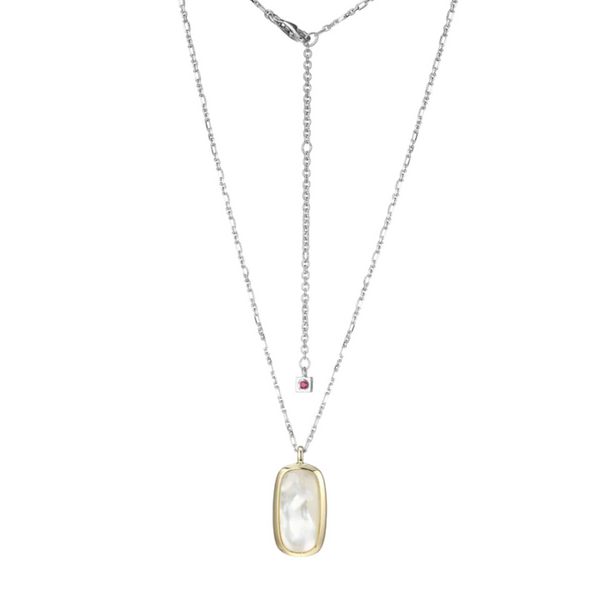 Elle "Allure" Necklace with Mother of Pearl Pendant on Chain