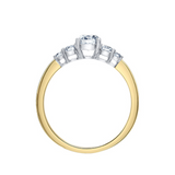 14k yellow gold .708ctw canadian diamond multistone ring