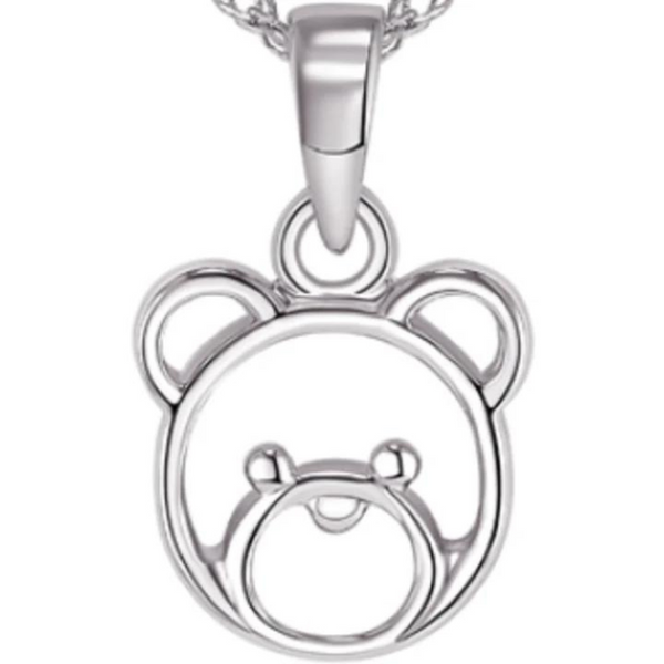 Sterling Silver Bear Pendant on Chain