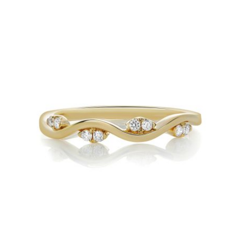 14K Yellow Gold Diamond Band