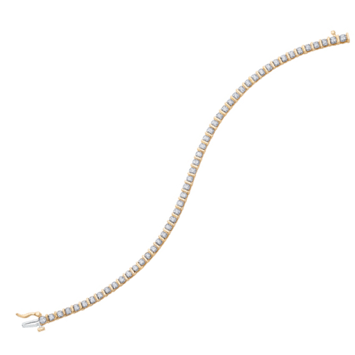 10K Yellow Gold 1.00ctw Diamond Tennis Bracelet