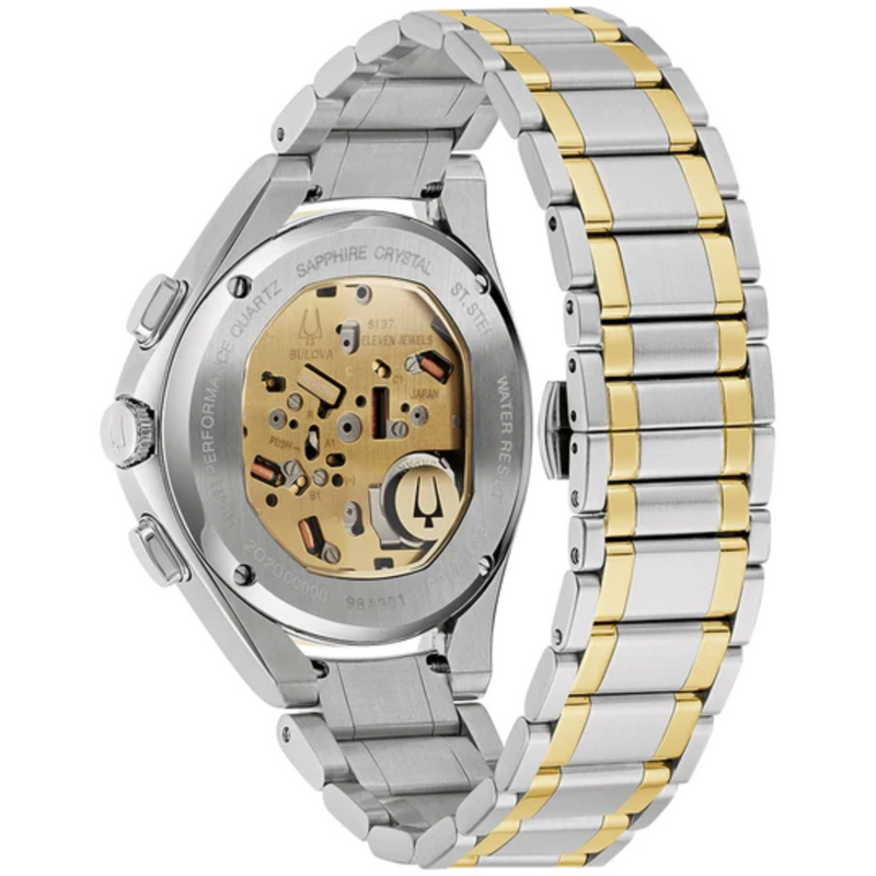 Bulova curved best sale watch gold