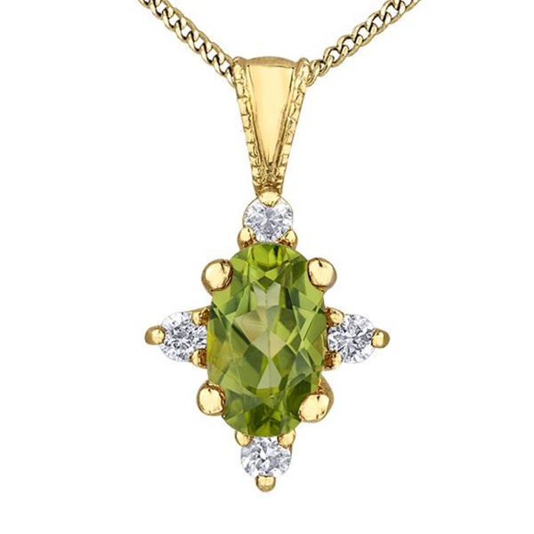 Peridot 2025 diamond pendant