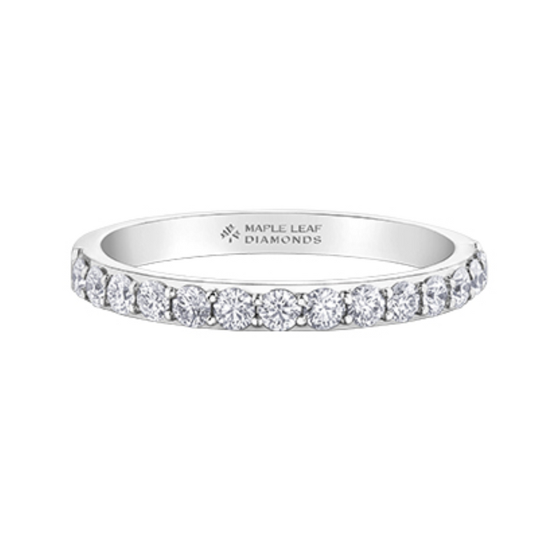 14K White Gold .349ctw Canadian Diamond Band