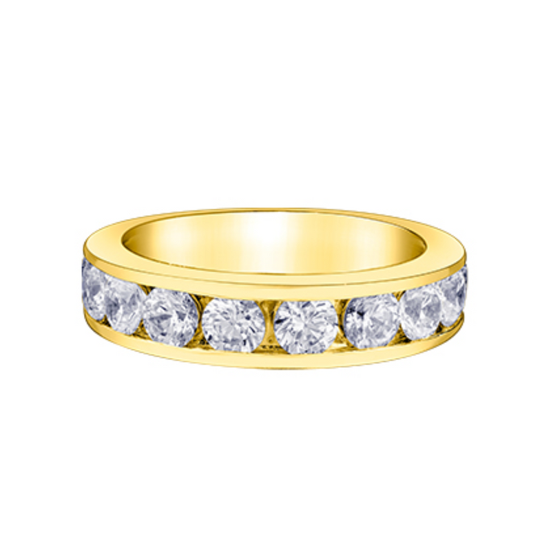 14K Yellow Gold .429ctw Canadian Diamond Channel Set Band