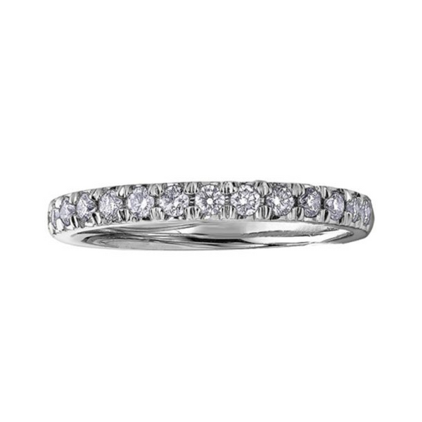 10K White Gold .15ctw Pave Diamond Band
