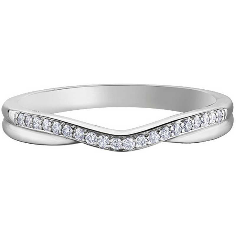 14k White Gold .25ctw Universal Diamond Band