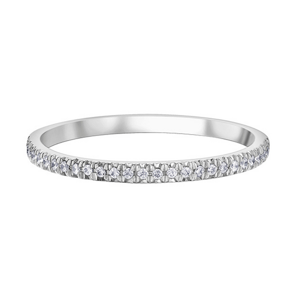 14K White Gold .25ctw Pave Diamond Band