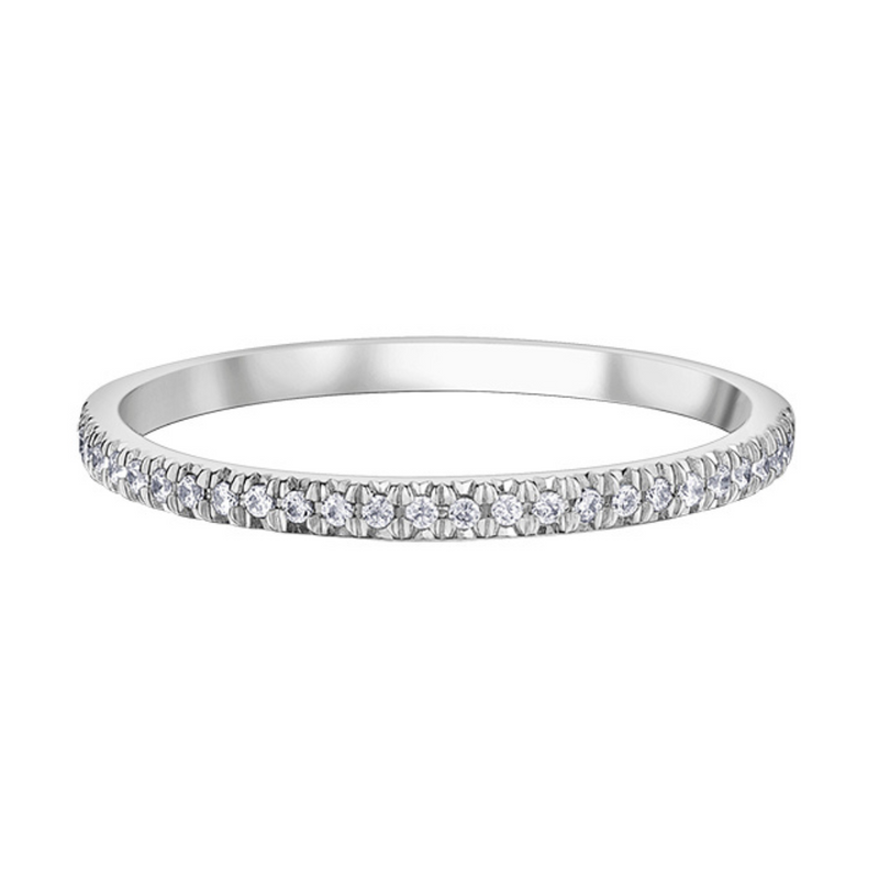 14K White Gold .25ctw Pave Diamond Band