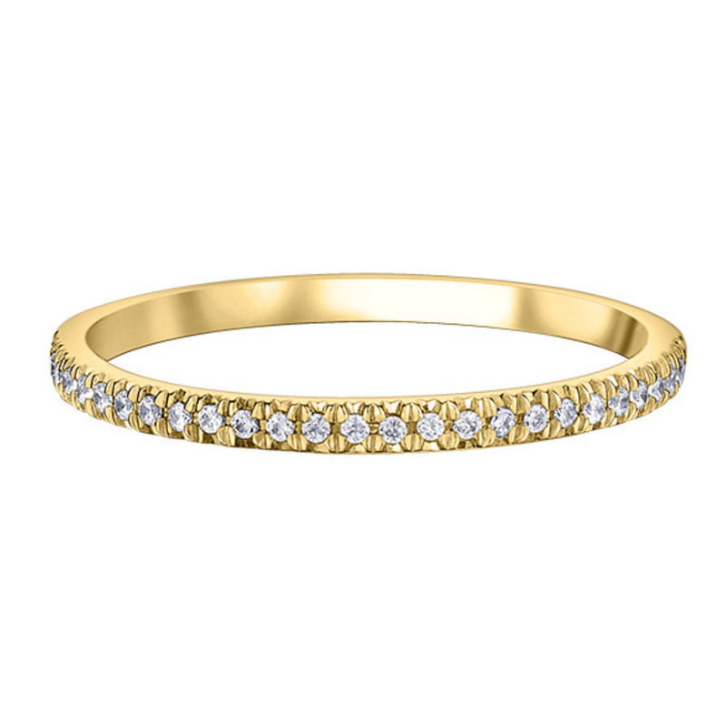 14K Yellow Gold .25ctw Pave Diamond Band