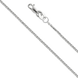 10K White Gold 18-20" Wheat Chain