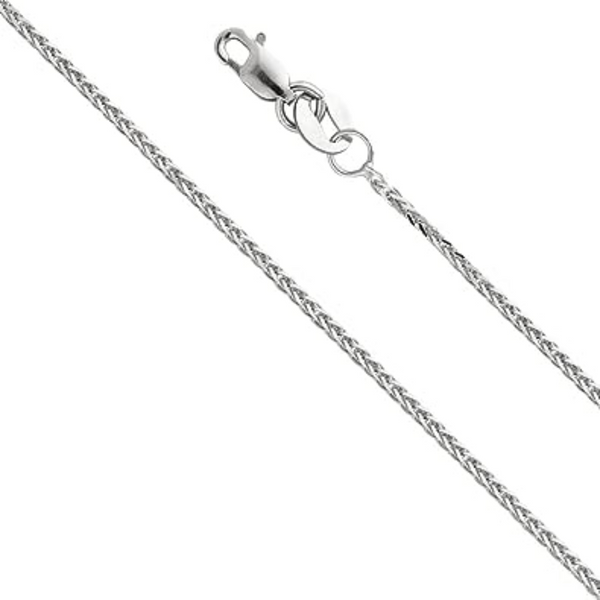 10K White Gold 18-20" Wheat Chain