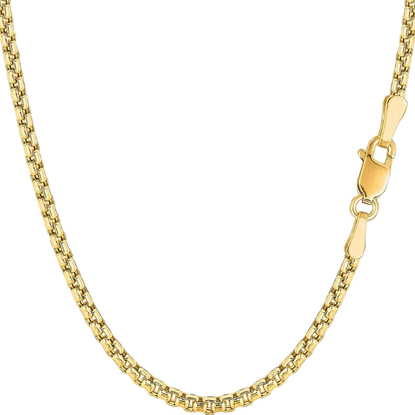 10K Yellow Gold 20" Rounded Box Link Chain
