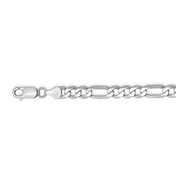 10K White Gold 20" Figaro Chain