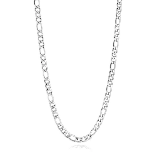 10K White Gold 20" Figaro Chain